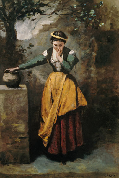 Dreamer at the Fountain od Jean-Babtiste-Camille Corot