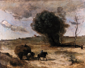 The little car in the dunes od Jean-Babtiste-Camille Corot
