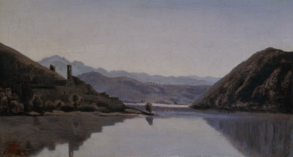 Lago di Piediluco, Umbria od Jean-Babtiste-Camille Corot