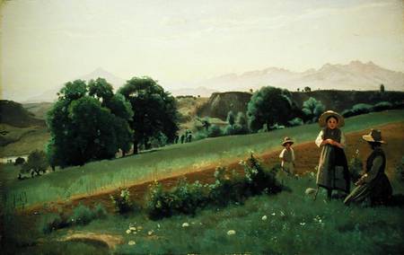 Landscape at Mornex, Haute-Savoie od Jean-Babtiste-Camille Corot