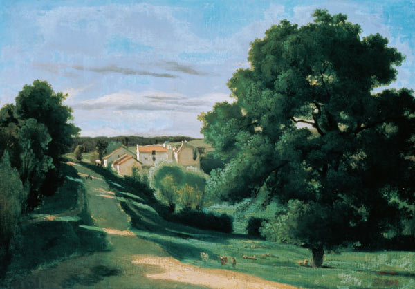 Landscape: Le Petit Charville, near Ville d'Array od Jean-Babtiste-Camille Corot