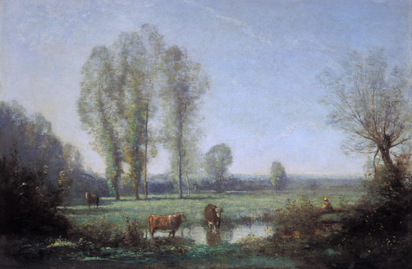 Morning mist od Jean-Babtiste-Camille Corot