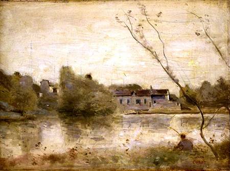 The Pond from the Villa d'Avray od Jean-Babtiste-Camille Corot