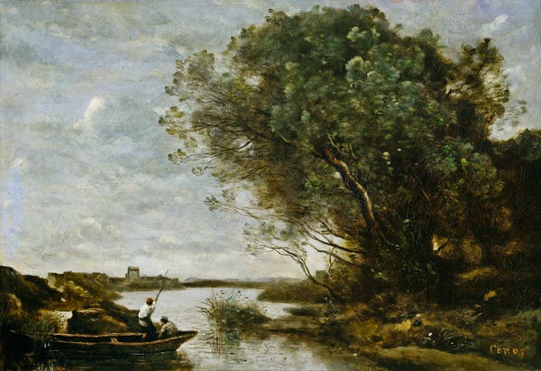 River Landscape od Jean-Babtiste-Camille Corot