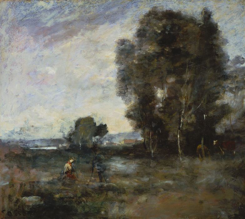 Summer Landscape od Jean-Babtiste-Camille Corot