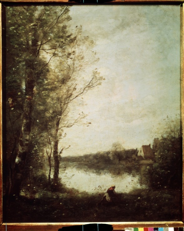 Pond in Ville d’Avray od Jean-Babtiste-Camille Corot