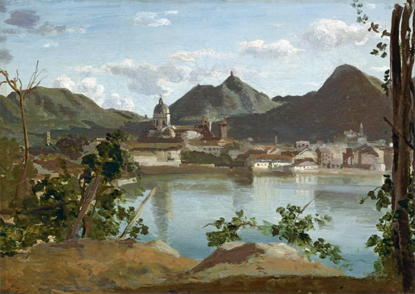 The Town and Lake Como od Jean-Babtiste-Camille Corot
