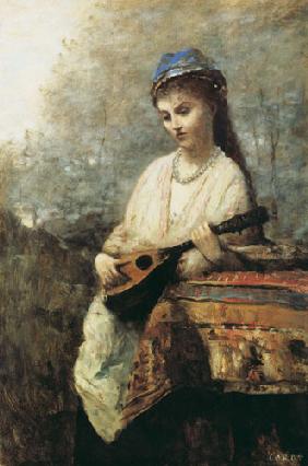 Girl with mandolin