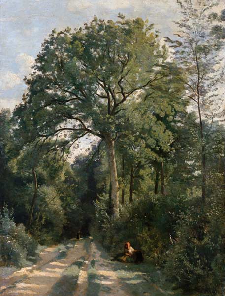 Woods entrance at Ville this ' Avray. od Jean-Babtiste-Camille Corot