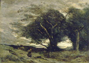 Ein Windstoss od Jean-Babtiste-Camille Corot