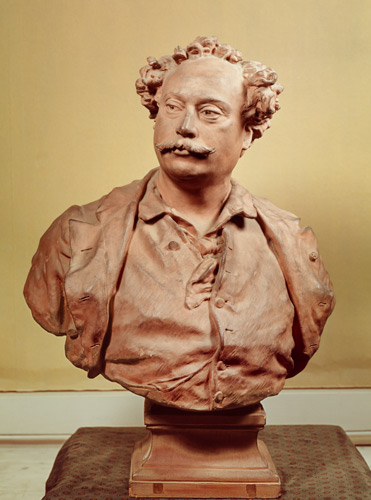 Portrait of Alexander Dumas fils (1802-70) od Jean Baptiste Carpeaux