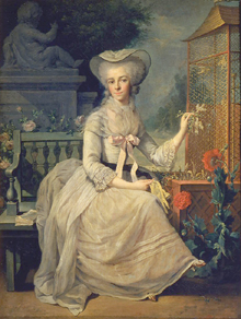 Junge Frau neben einem Vogelkäfig od Jean-Baptiste Charpentier d. Ä.