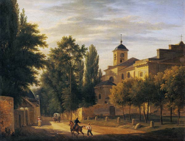 View of the Church of Ville d'Avray in c.1820 od Jean Baptiste Gabriel Langlace