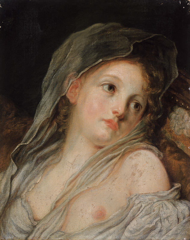 J.B.Greuze, Kopf eines jungen Maedchens od Jean Baptiste Greuze