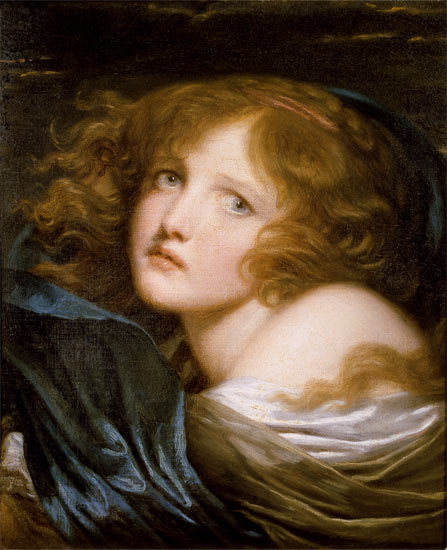 Head and Shoulders of a Young Woman od Jean Baptiste Greuze