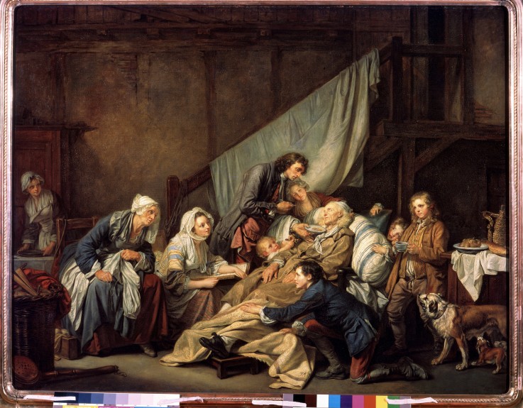 Filial Piety (The Paralytic) od Jean Baptiste Greuze