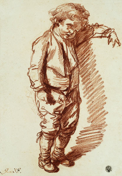 Ein kleiner Junge, stehend. od Jean Baptiste Greuze