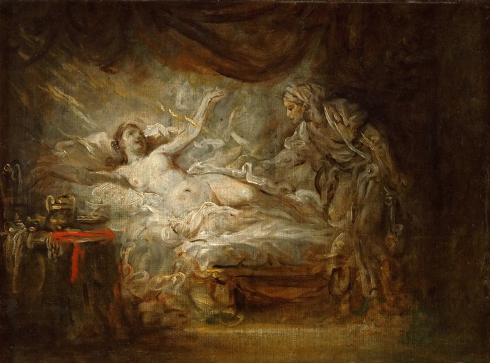 Jupiter and Aegina od Jean Baptiste Greuze