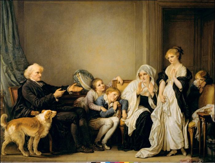 La veuve et son curé od Jean Baptiste Greuze