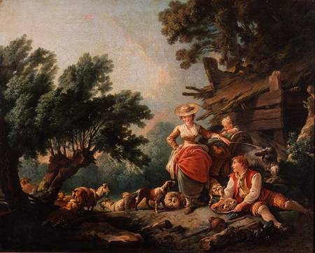 Pastoral Scene od Jean-Baptiste Huet