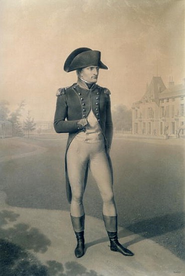 Napoleon Bonaparte (1769-1821) First Consul at Malmaison, from ''Livre du Sacre'' od Jean-Baptiste Isabey