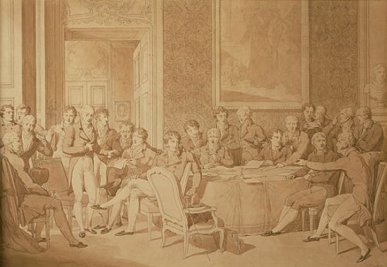 The Congress of Vienna, 1815 (pencil & w/c) (SEE ALSO 217258) od Jean-Baptiste Isabey