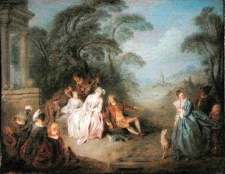 A Gathering in a Park od Jean-Baptiste Joseph Pater