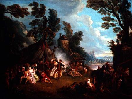 The Party in the Army Camp od Jean-Baptiste Joseph Pater