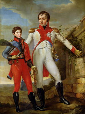 Louis Bonaparte (1778-1846) King of Holland and Louis Napoleon (1804-31) Crown Prince of Holland, c. od Jean Baptiste Joseph Wicar