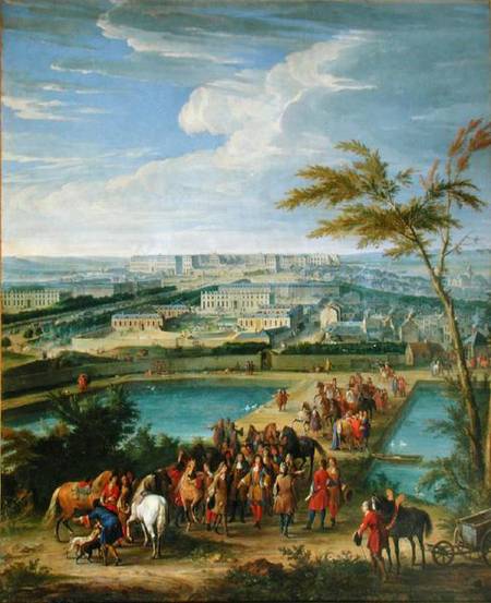 The Town and Chateau of Versailles from the Butte de Montboron, where Louis XIV (1638-1715) with Lou od Jean-Baptiste Martin