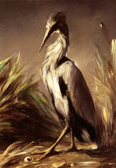 A Heron od Jean Baptiste Oudry