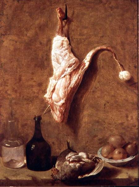 Still Life with a Leg of Veal od Jean Baptiste Oudry