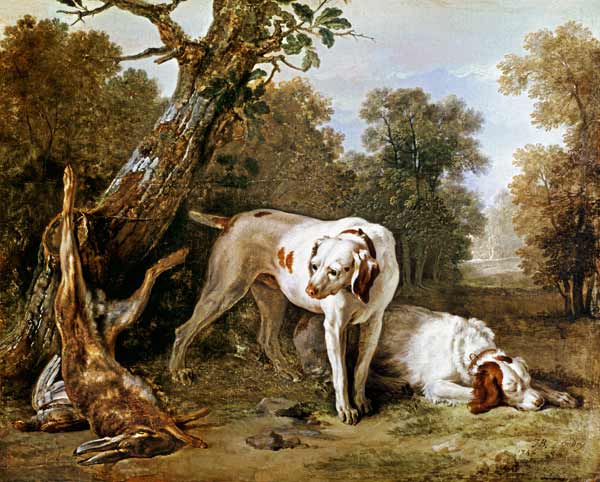Dog and Hare od Jean Baptiste Oudry