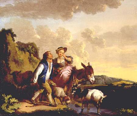 Rustic Courtship od Jean-Baptiste Pillement