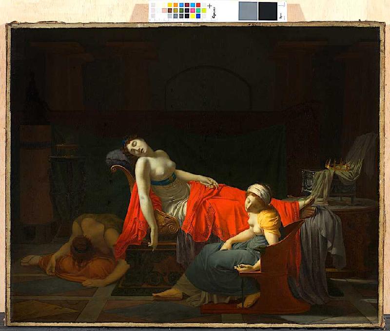 Der Tod der Kleopatra od Jean-Baptiste Regnault