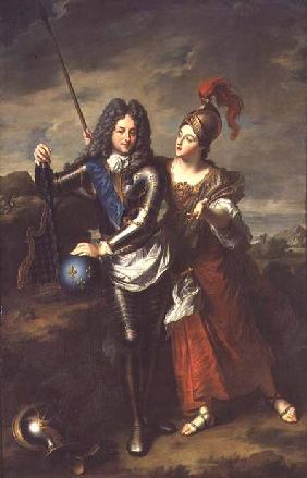 Philippe II d'Orleans (1674-1723) the Regent of France and Madame de Parabere as Minerva