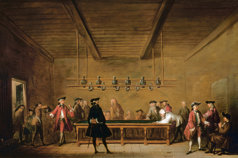 The game of billiards od Jean-Baptiste Siméon Chardin
