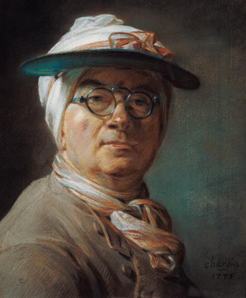 Self-portrait with glasses od Jean-Baptiste Siméon Chardin