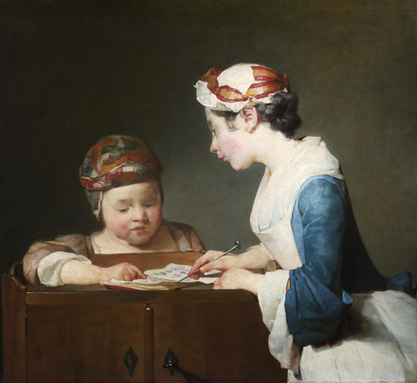 The Young Schoolmistress od Jean-Baptiste Siméon Chardin