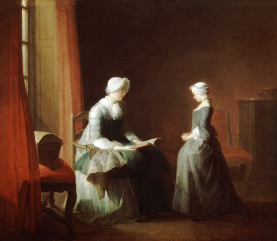 The lesson od Jean-Baptiste Siméon Chardin