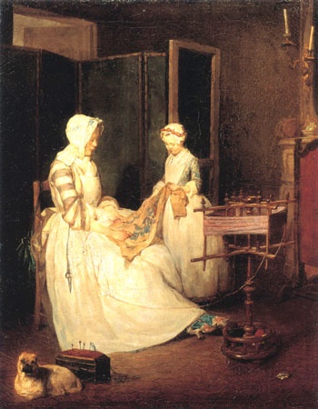 The eager mother od Jean-Baptiste Siméon Chardin