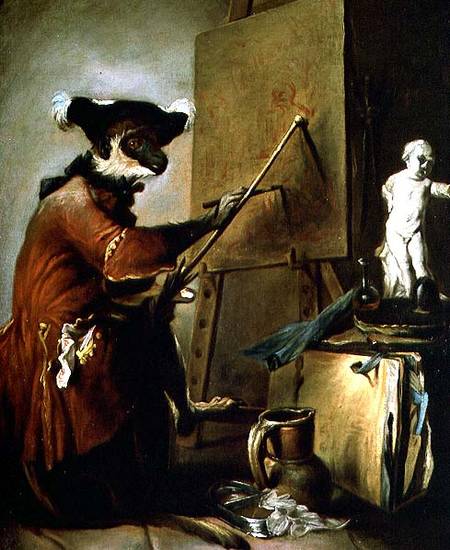 The Monkey Painter od Jean-Baptiste Siméon Chardin