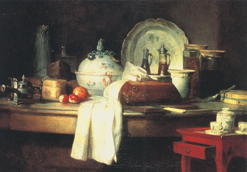 The larder table od Jean-Baptiste Siméon Chardin