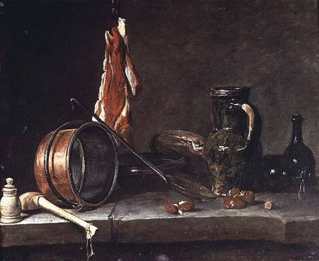 Still life: Feast Day Menu od Jean-Baptiste Siméon Chardin