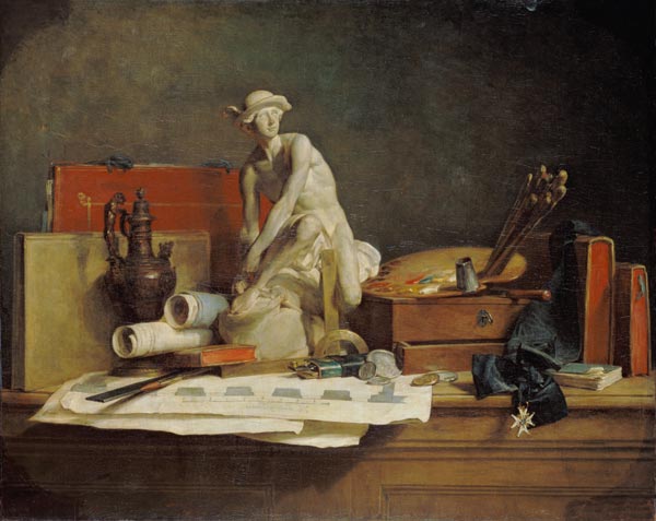 Still Life with Attributes of the Arts od Jean-Baptiste Siméon Chardin