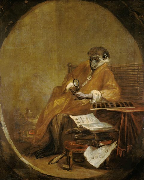 Le singe antiquaire od Jean-Baptiste Siméon Chardin