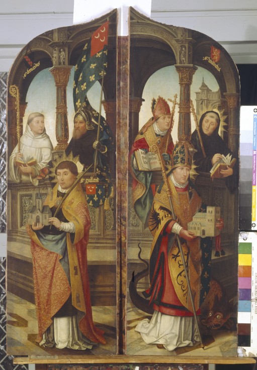 Saint Trudo and Saint Guillaume. Two side panels of the Triptych od Jean Bellegambe