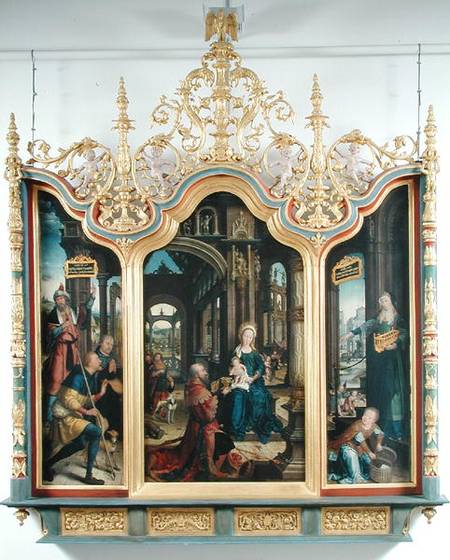 Triptych of the Adoration of the Infant Christ od Jean Bellegambe