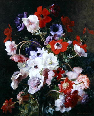 Still Life of Flowers (oil on canvas) od Jean Benner