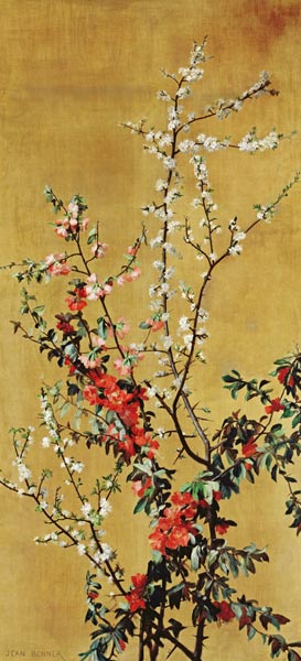Japanese Cherry Tree and Hawthorn Branches od Jean Benner